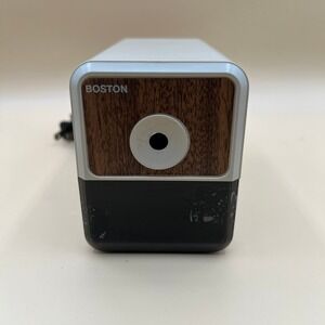 Vintage Boston Model 18 Electric Pencil Sharpener Wood Grain Beige Hunt Mfg USA